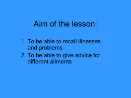 Aim of the lesson: