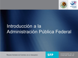 introducción a la administración pública federal
