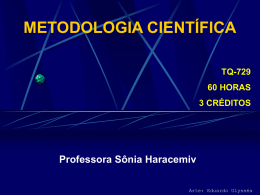 METODOLOGIA CIENTÍFICA - Pós-Graduação em ENGENHARIA