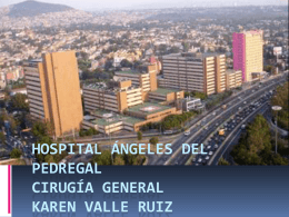 Hospital ángeles del Pedregal Cirugía General Karen valle ruiz