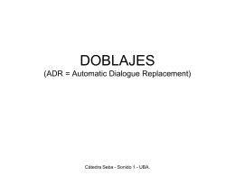 DOBLAJES (ADR)