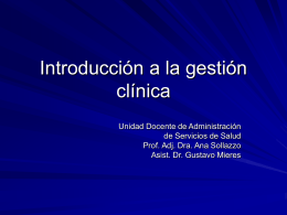 Introducción a la Gestión Clínica 2007