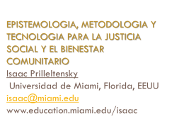 Isaac Prilleltensky - University of Miami
