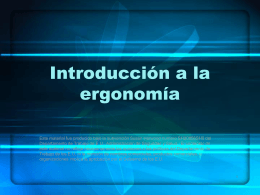 An Introduction to Ergonomics