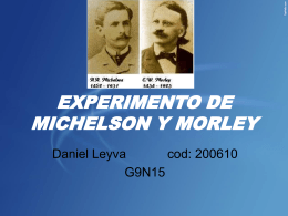 EXPERIMENTO DE MICHELSON Y MORLEY