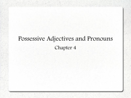 possessive adjective
