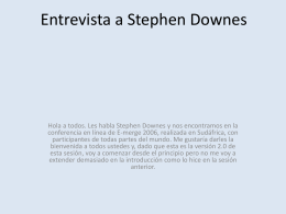 Entrevista a Stephen Downes