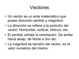Representación gráfica de vectores