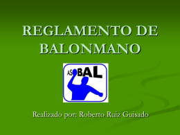 REGLAMENTO DE BALONMANO