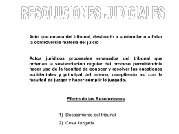 Resoluciones judiciales
