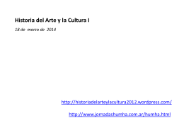 1. 2014-03-18 teoría cultural - Historia del Arte y la Cultura