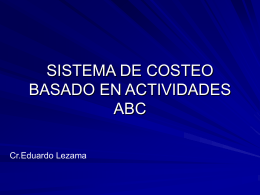 SISTEMA DE COSTEO BASADO EN ACTIVIDADES (ABC)
