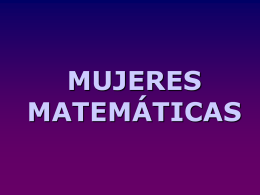 Las Mujeres Matemáticas.