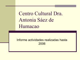 Informe Labor realizada hasta 2006