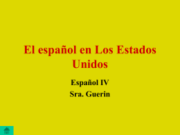 El español en Los Estaods Unidos
