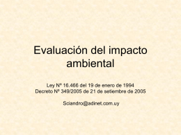 Evaluación del impacto ambiental