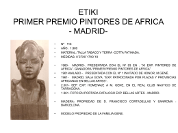 ETIKI PRIMER PREMIO PINTORES DE AFRICA - MADRID-