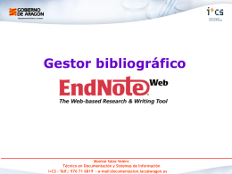 Taller End-Note Web. 2010 - Instituto Aragonés de Ciencias de la