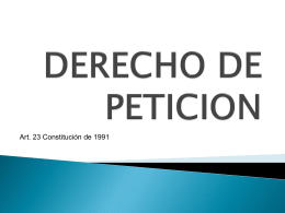 DERECHO DE PETICION