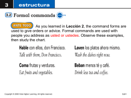 Formal commands