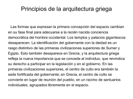Principios de la arquitectura griega