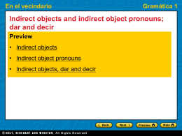 Indirect object pronoun ppt