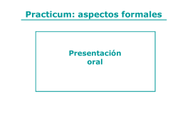 Presentación oral.