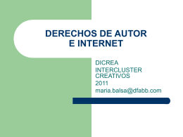 DERECHOS DE AUTOR E INTERNET - Dirección Nacional de Cultura