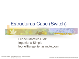 Estructuras Case (Switch)