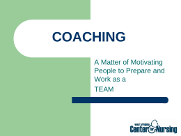 Coaching and Teamwork