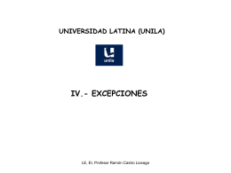 excepciones - Docencia FCA-UNAM