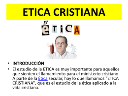 ETICA CRISTIANA