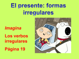 Imagina Los verbos irregulares Página 19