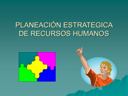 planeación estrategica de recursos humanos