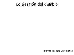 Gestión del Cambio - Mag. Bernardo Nieto Castellanos