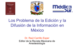Los Problema de la Edición y la Difusión de la Información en México