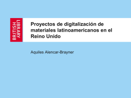 Proyectos de digitalización de materiales latinoamericanos