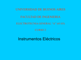 INSTRUMENTOS ELECTRICOS - Universidad de Buenos Aires