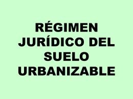 régimen jurídico del suelo urbanizable