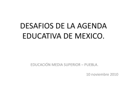 desafios de la agenda educativa de mexico.