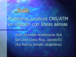 Problemas jurídicos CNS/ATM en relación con líneas aéreas
