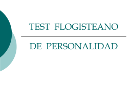 TEST FLOGISTEANO DE PERSONALIDAD