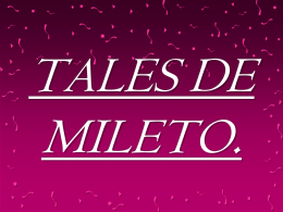 TALES DE MILETO