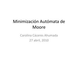Minimización Autómata de Moore