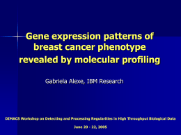 Logical Analysis of Breast Cancer data from Gene Expression
