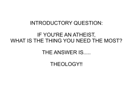 Introductory questions on Theology