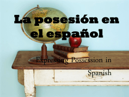 La posesión en el español