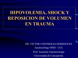 hipovolemia y reposicion de volumen en trauma