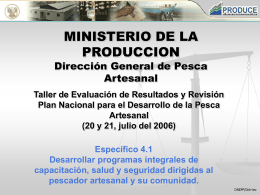 Exposición Resultados DGPA - Ministerio de la Producción