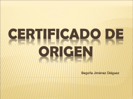 Certificado de origen